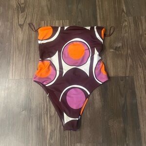 NWT Zara Strapless One Piece Swimsuit